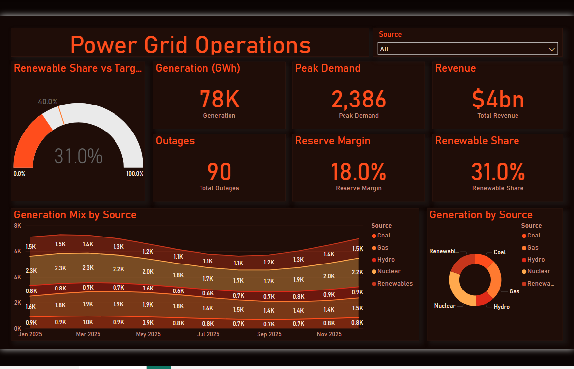 Power Grid Operations Dashboard