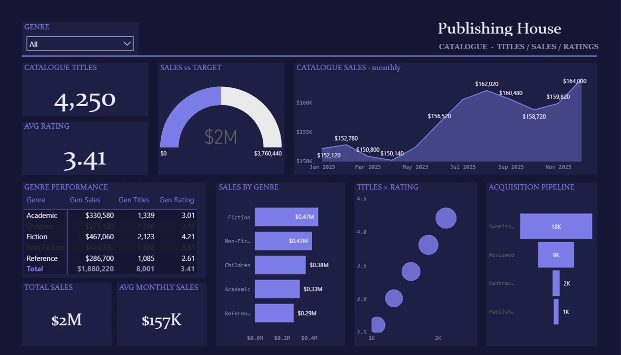Publishing House Dashboard